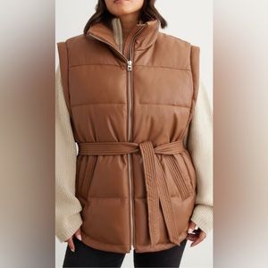 Faux Leather Puffer Vest from Dynamite